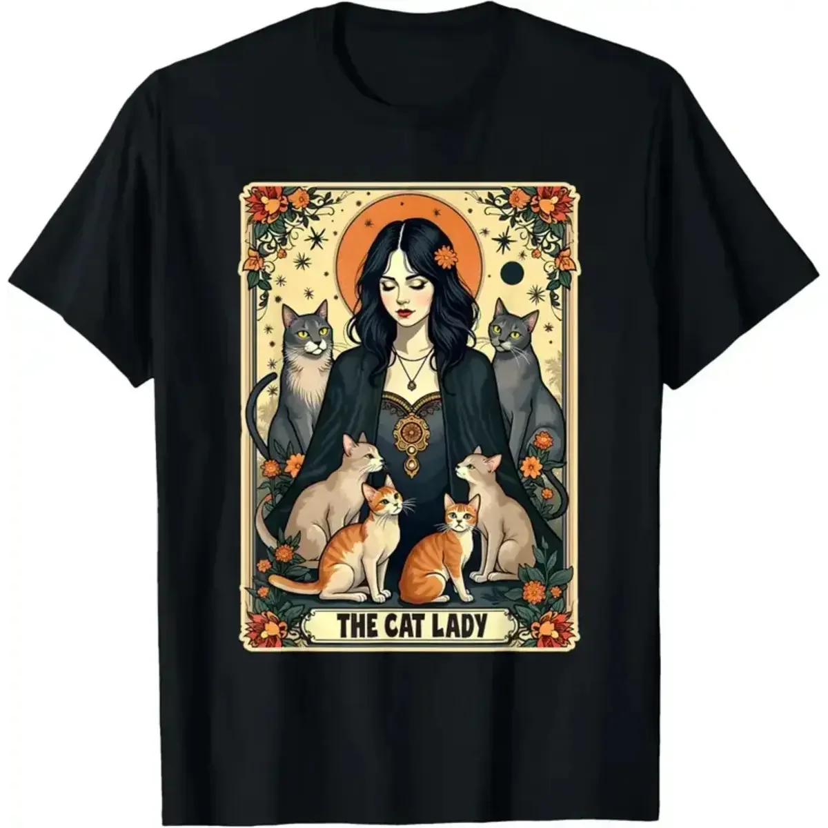 Camiseta Unissex The Cat Lady  - Undershirt Crew Neck avaliação e preço